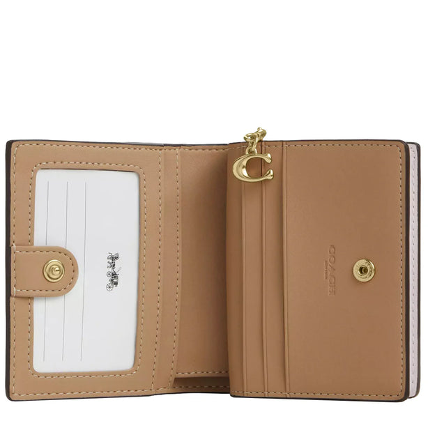 Coach Snap Wallet With Shell Print - Chalk Multi CBO73