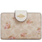 Coach Medium Corner Zip Wallet In Signature Canvas With Floral Print - Sand Multi CAR13