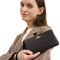 Coach Large Corner Zip Wristlet In Signature Canvas - Walnut/ Black CZ277