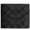 Coach Id Billfold Wallet In Signature Canvas - Charcoal/ Black CY394