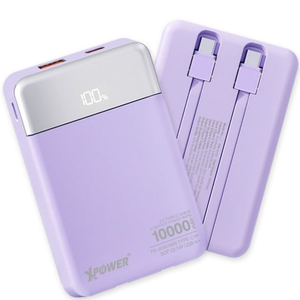 XPower B10H Built-in Type-C x 2 Cable 10,000mAh PD + SCP PowerBank