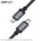 Acefast C20-03 USB-C to USB-C 60W Aluminum Alloy Charging Data Cable (1.2m) - Black