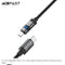 Acefast C15-03 USB-C to USB-C 60W Zinc Alloy Digital Display Braided Charging Data Cable (1.2m) - Black