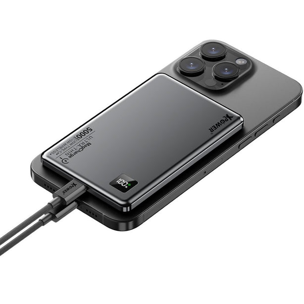 XPower M5K 2 In 1 PD 3.0+MagSafe 5,000mAh Ultra-Thin Aluminium Powerbank