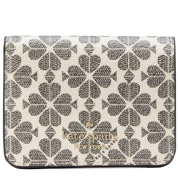 Kate Spade Signature Spade Flower Small Bifold Wallet in Black Multi KG493