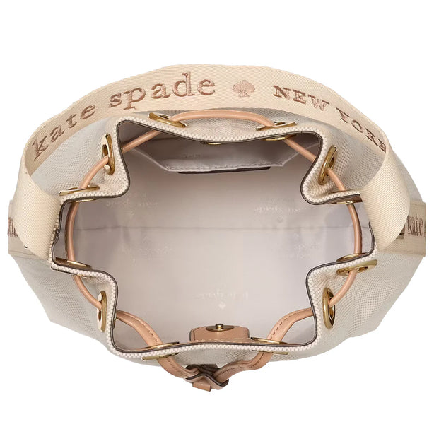 Kate Spade Kip Canvas Bucket Bag - Light Fawn Multi KL048