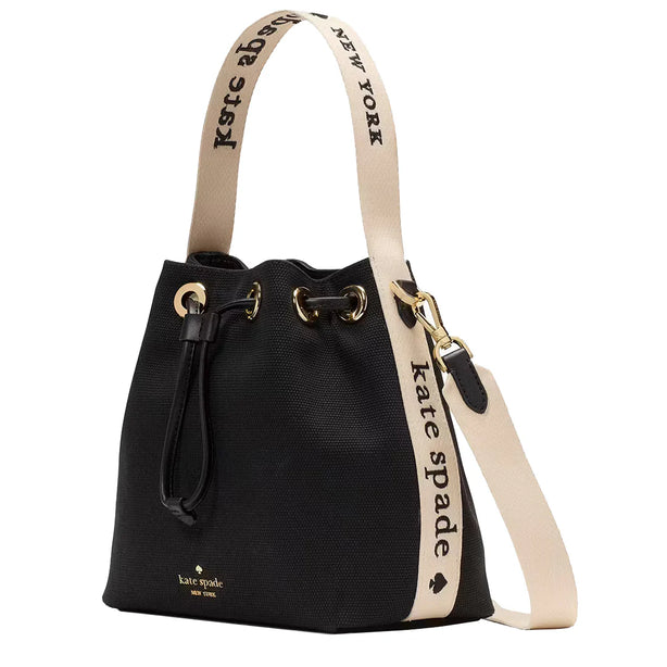 Kate Spade Kip Canvas Bucket Bag - Black KL048