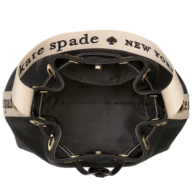 Kate Spade Kip Canvas Bucket Bag - Black KL048