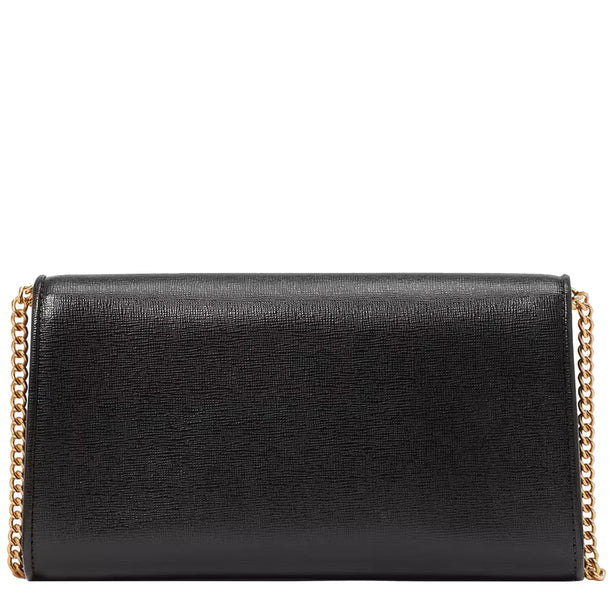 Kate Spade Morgan Bow Embellished Envelope Flap Crossbody Bag - Black KF927
