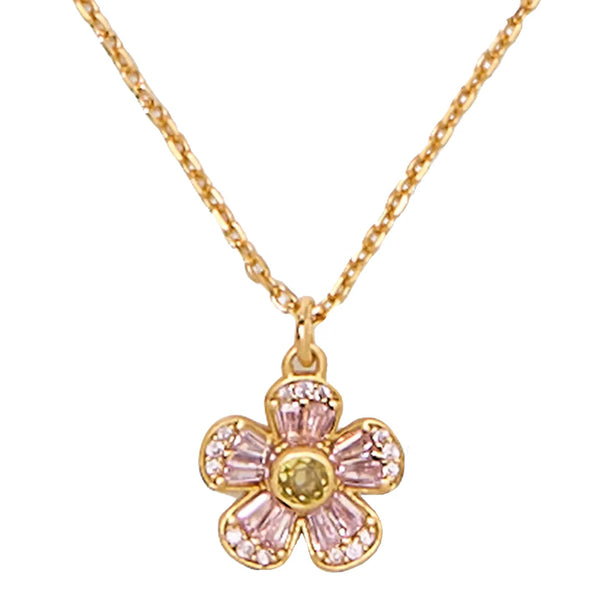 Kate Spade Fleurette Mini Pendant Necklace - Pink Multi KL096