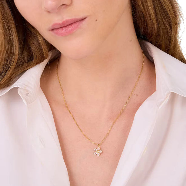 Kate Spade Fleurette Mini Pendant Necklace - Pink Multi KL096