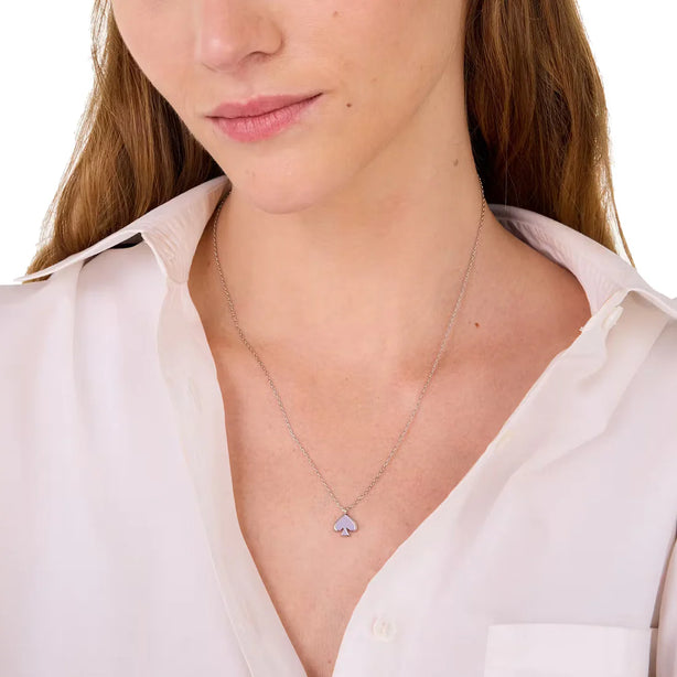 Kate Spade Everyday Spade Enamel Mini Pendant Necklace - Lilac O0RU3073