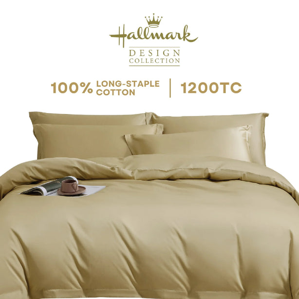 Long-Staple Cotton Bed Sheet – 1200TC - Khaki