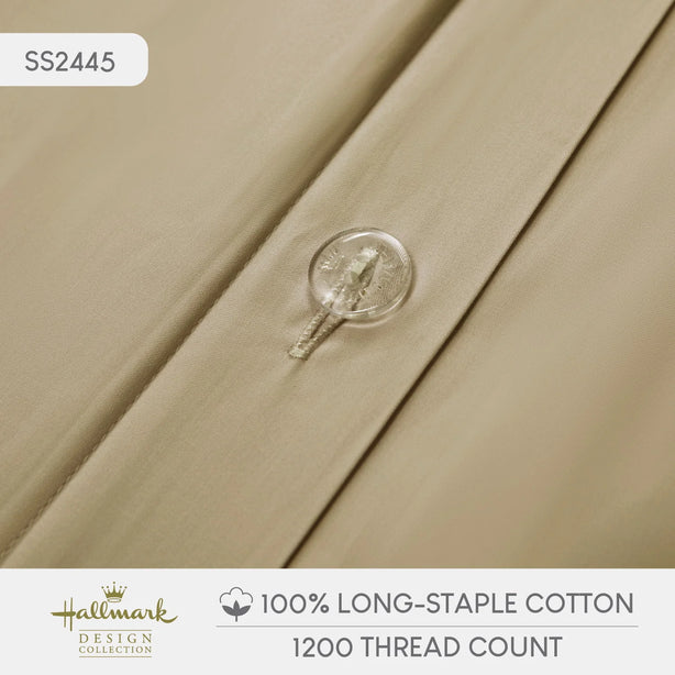 Long-Staple Cotton Bed Sheet – 1200TC - Khaki