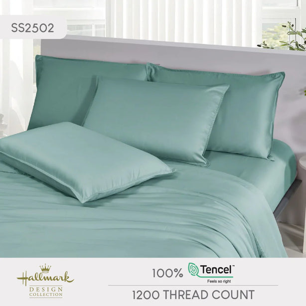 Pure Tencel Bed Sheet – 1200TC – Turkish Blue