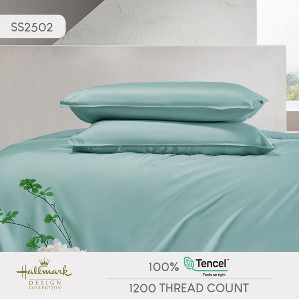 Pure Tencel Bed Sheet – 1200TC – Turkish Blue