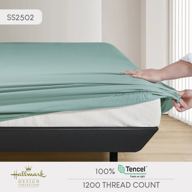 Pure Tencel Bed Sheet – 1200TC – Turkish Blue