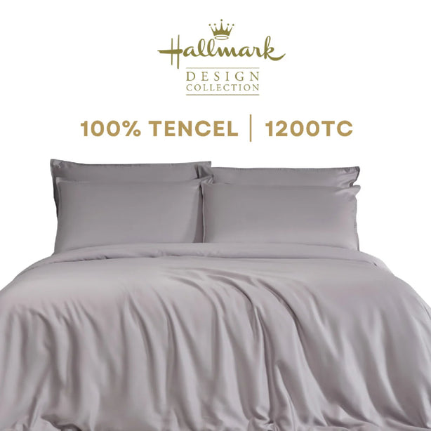Pure Tencel Bed Sheet – 1200TC – Purple Grey