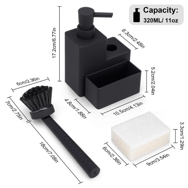 Luxe Soap Dispenser and Sponge Holder
