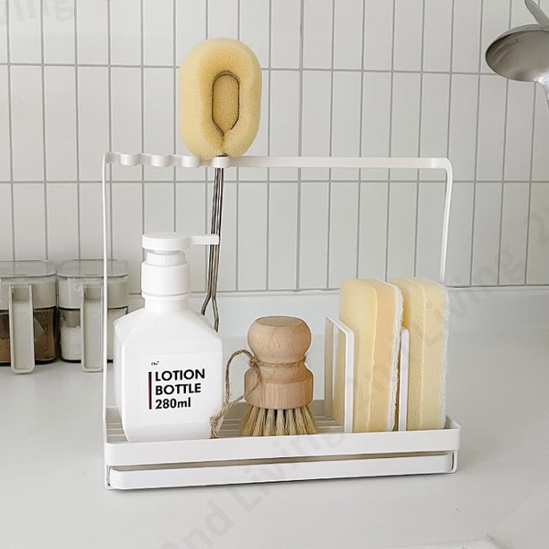 Kitchen sink organiser with removable tray