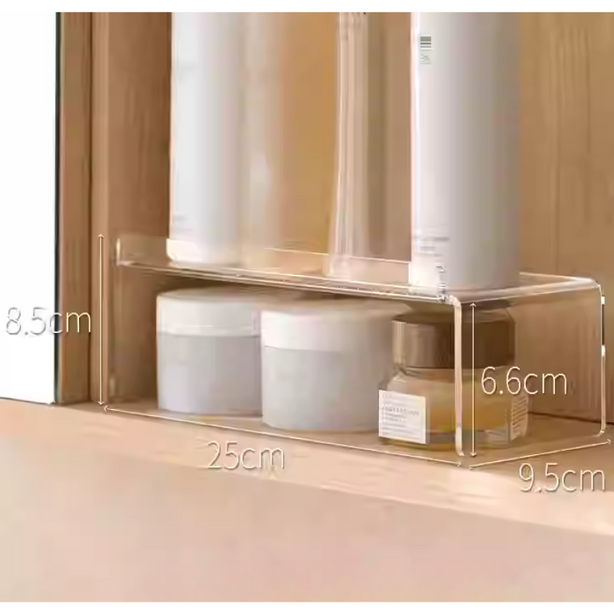 Acrylic rack divider for storage cabinets