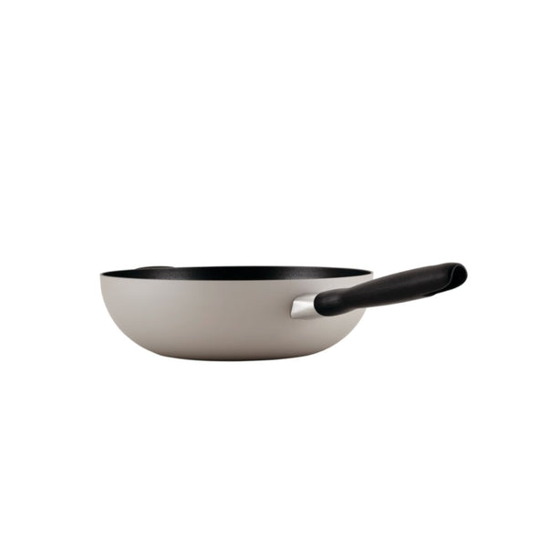 Meyer Bauhaus Series Nonstick 28cm Stirfry with Helper Handle (Warm Grey)