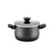 Meyer Midnight Series Nonstick Induction 24cm/5.7L Stockpot with Glass Lid