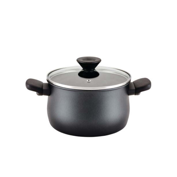 Meyer Midnight Series Nonstick Induction 24cm/5.7L Stockpot with Glass Lid