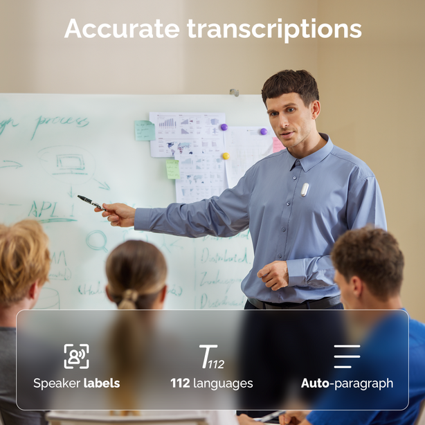 PLAUD NotePin Wearable AI Voice Recorder -Transcribe & Summarize with AI. Support 112 Languages (2 wearing styles)