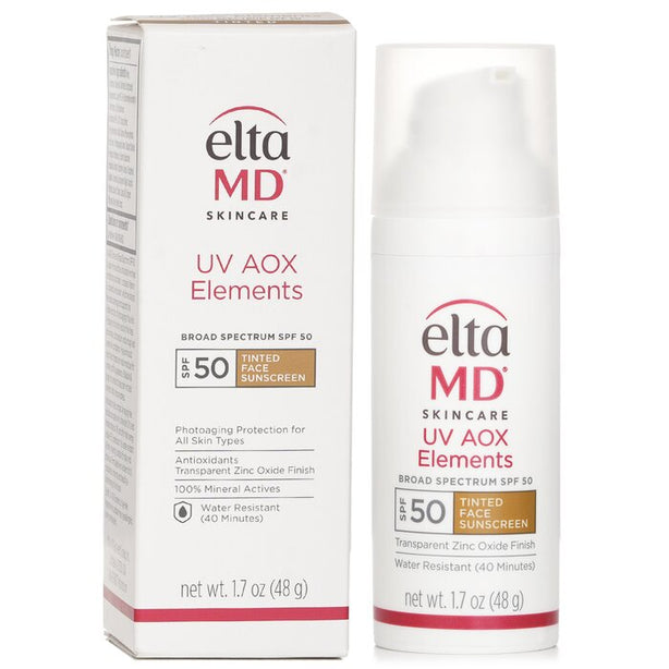 Uv Aox Elements Tinted Mineral Face Sunscreen Spf 50 - 48g/1.7oz
