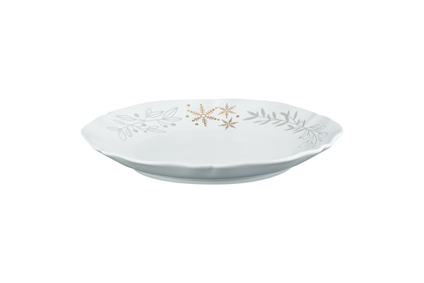 Le Creuset Frill Plate 25cm with Gold Decal