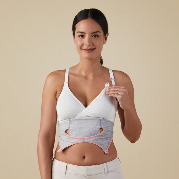Bravado Designs Clip And Pump Hands-Free Nursing Bra Accessory - Sustainable - Dove Heather With Dusted Peony