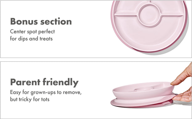 OXO Tot Stick & Stay Suction Divided Plate