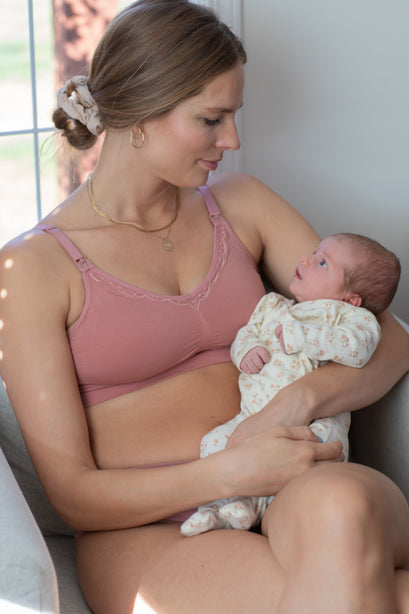 Bravado Designs Essential Stretch with Lace Nursing Bra - Roseclay