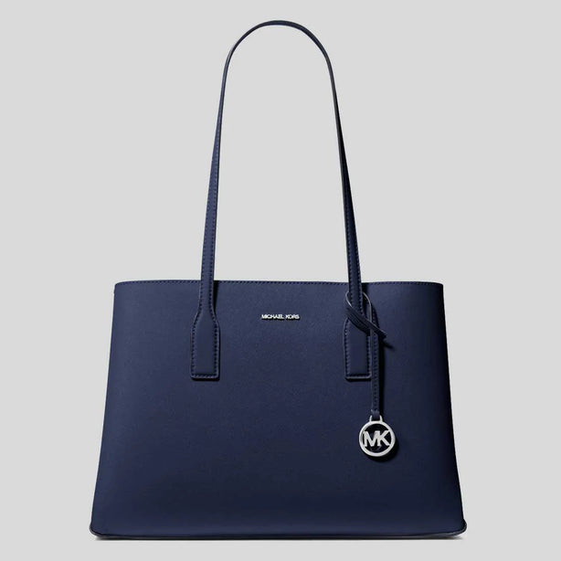 MICHAEL KORS Ruthie Medium Saffiano Leather Tote Bag Navy 30S5S9RT2T