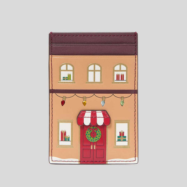 KATE SPADE Oh What Fun Gingerbread House Small Slim Cardholder KJ072