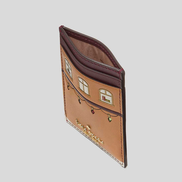 KATE SPADE Oh What Fun Gingerbread House Small Slim Cardholder KJ072