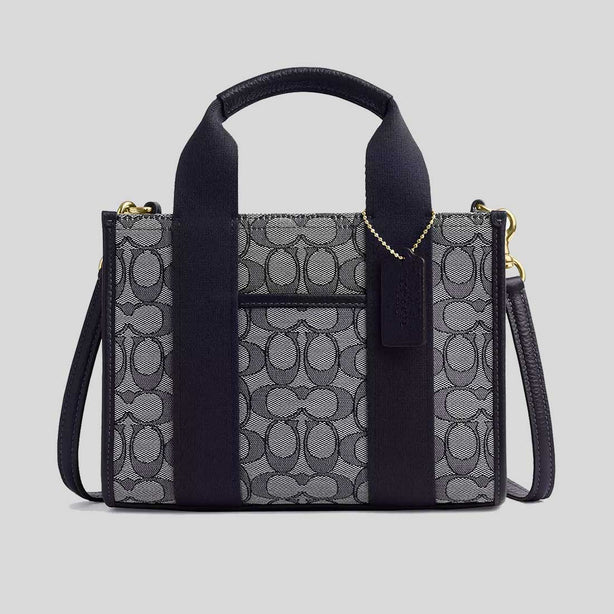 COACH Smith Tote Bag 24 In Signature Jacquard Navy/Midnight Navy CAR78