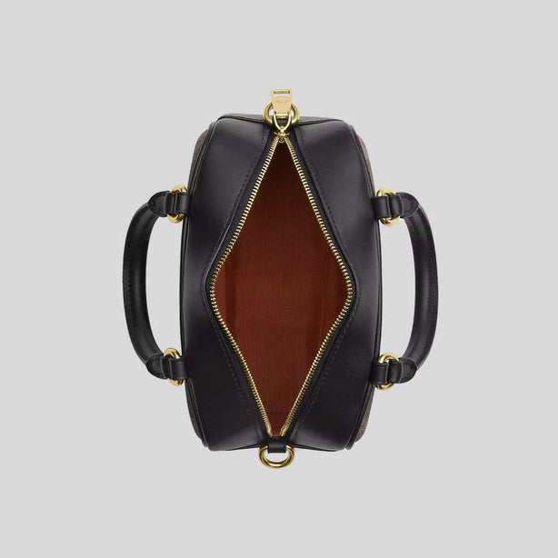 COACH Satchel Crossbody Bag In Signature Canvas Walnut/Black CW197