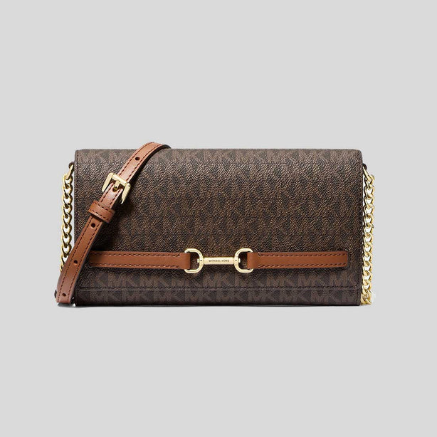 MICHAEL KORS Carson Large Signature Logo Convertible Crossbody Bag Brown 35S5G2ZC7B