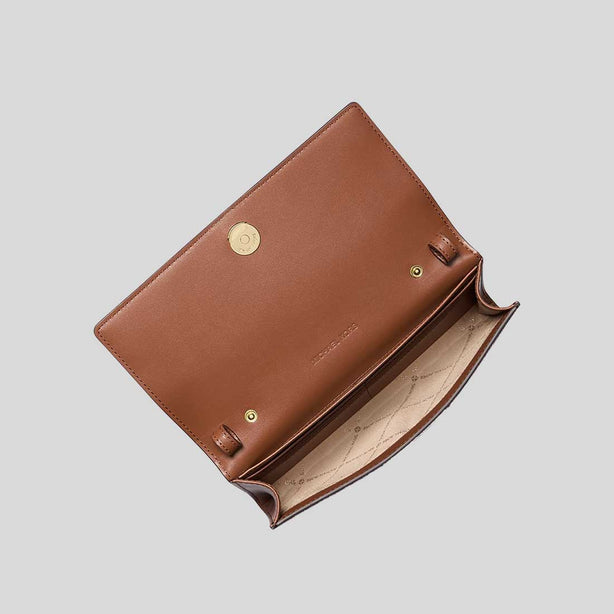 MICHAEL KORS Carson Large Signature Logo Convertible Crossbody Bag Brown 35S5G2ZC7B