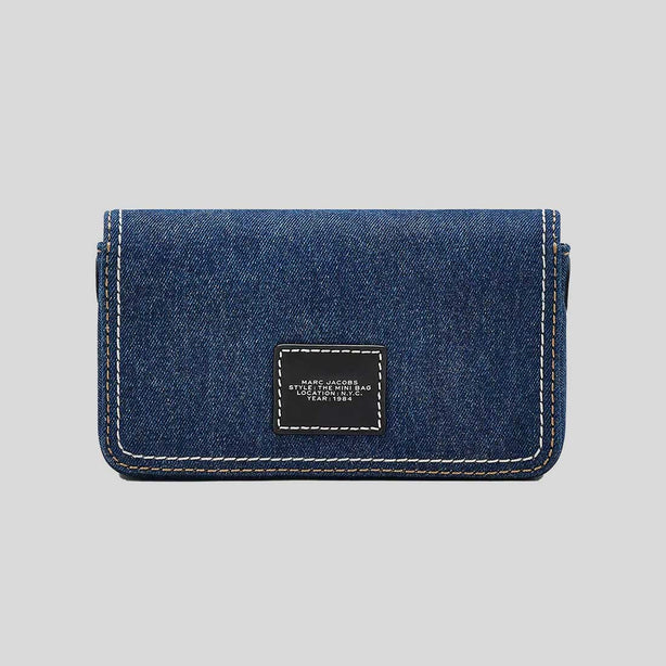 MARC JACOBS The Denim Chain Mini Bag Dark Wash 2F4SMN010S03