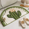 Half round soft & fluffy Door Mat, floor rug