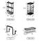 Black Over the Sink Dish rack with full set holders