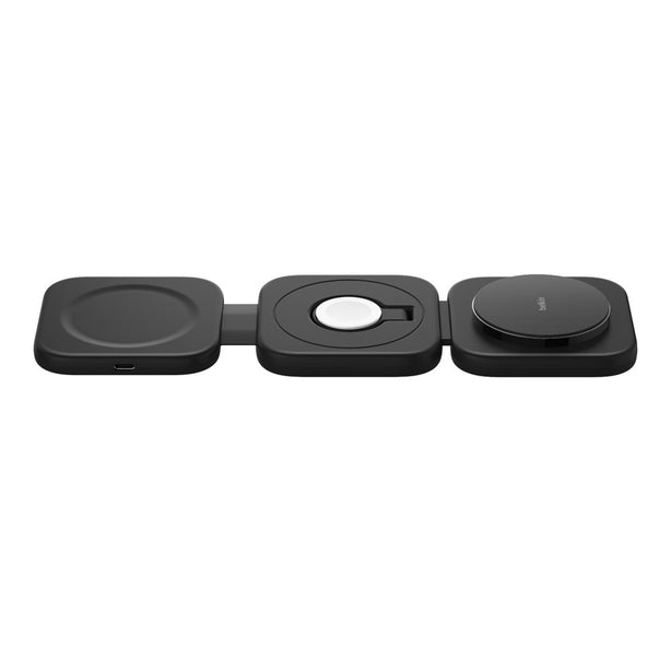 BELKIN Qi2 3-in-1 Travel Charging Pad with Travel Tips – Foldable MagSafe Charger – WIZ024fqBK