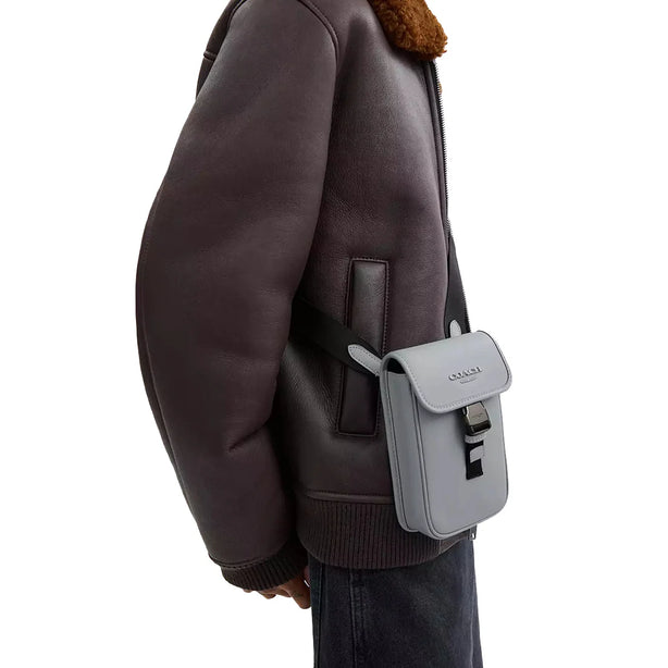 Coach Racer Phone Crossbody Bag in Grey Blue CT886