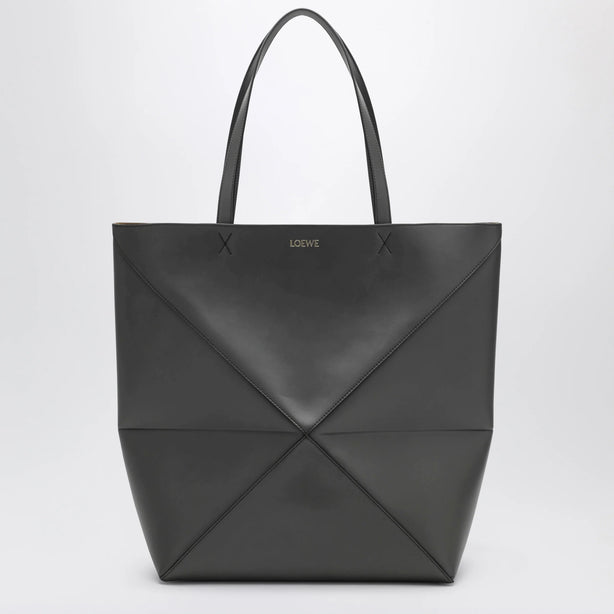 Dark Grey Puzzle Fold Tote XL Bag
