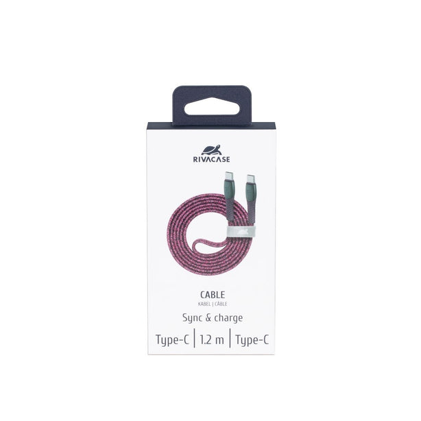 RIVACASE Rivapower PS6105 BL12 Type-C / Type-C cable 1,2m - Red