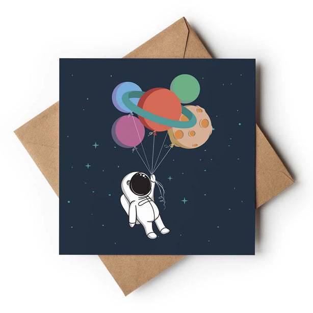 Birthday Spaceman Greeting Card
