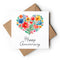 Happy Anniversary Flower Heart Greeting card